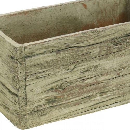 daiktų Augalų dėžė betoninė stačiakampė mediena atrodo ruda 23×10,5cm H11cm