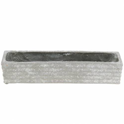 Floristik24 Augalų dėžė betonas šviesiai pilkas 30x7cm A6,5cm 2vnt