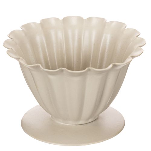 Dubuo, taurė, gėlės taurelė, kreminės spalvos dekoracija, 9 cm