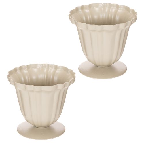 Dekoratyvinis dubuo, kreminės spalvos trofėjus, mažas, 10 cm | Floristik24.lt