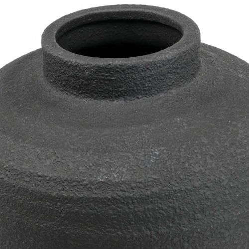 Floristik24 Keraminė vaza Juoda dekoratyvinės vazos Didelės Ø18,5cm H40cm