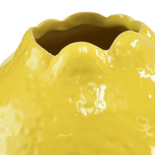 Floristik24 Keraminė vaza geltonos citrinos dekoracija Viduržemio jūros Ø12cm H14,5cm