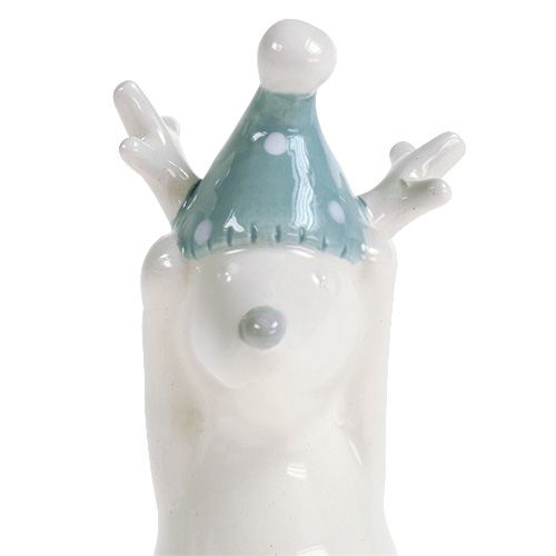 daiktų Keraminė elnio figūrėlė 11cm, 12cm balta 2vnt