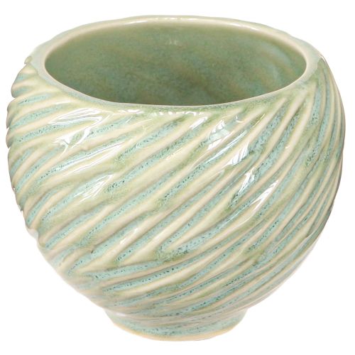 daiktų Keraminiai žalios spalvos spiralės dubenys Ø9cm H7cm 4vnt