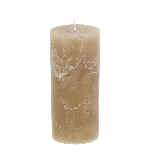 Floristik24 Žvakė šviesiai ruda 60mm x 140mm 8vnt