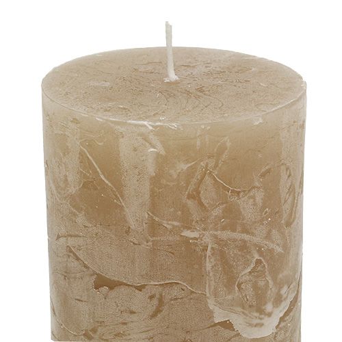 Floristik24 Žvakė šviesiai ruda 60mm x 140mm 8vnt