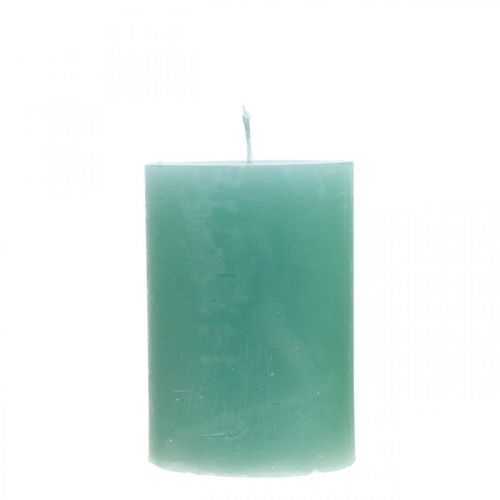 Stulpinės žvakės žalios spalvos 70×100mm 4vnt