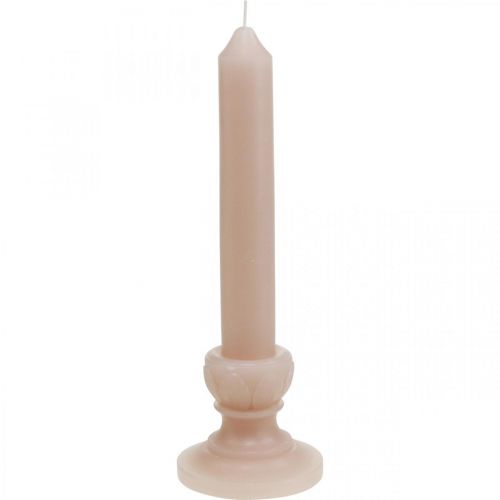 daiktų Dekoratyvinė lazdelė žvakė rožinė nostalgija žvakių vaškas vienspalvis 25cm