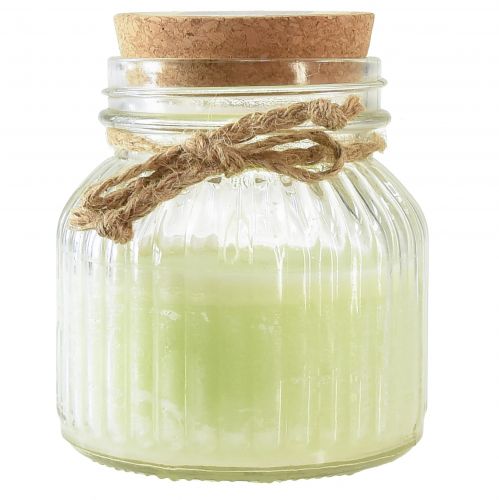 daiktų Kvapi žvakė stiklinėje citronelės obuolio žalios kamštienos H11,5cm