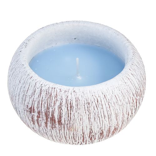 Citronella žvakė mėlyna keraminis dubuo Vintage Balkonas H8cm