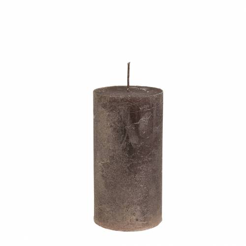 Floristik24 Vienspalvės žvakės varinės metalinės 50×100mm 4vnt