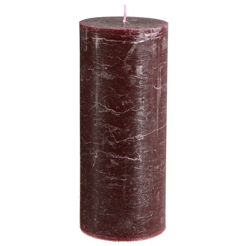 daiktų Žvakės Bordo stulpinės žvakės vienspalvės 85x200mm 2 vnt