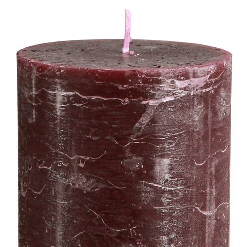 daiktų Žvakės Bordo stulpinės žvakės vienspalvės 85x200mm 2 vnt