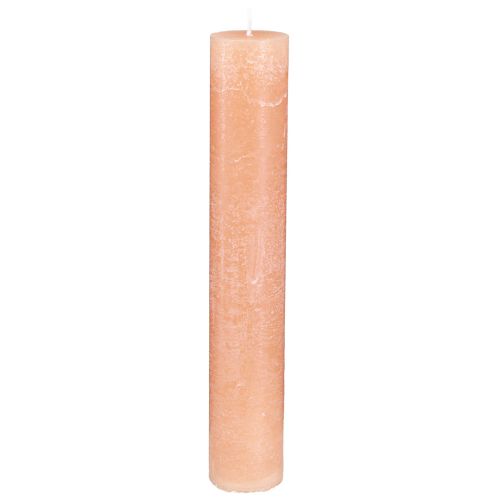 Žvakės lazdelės žvakės vaško žvakės oranžinės persikas 50x300mm 4 vnt
