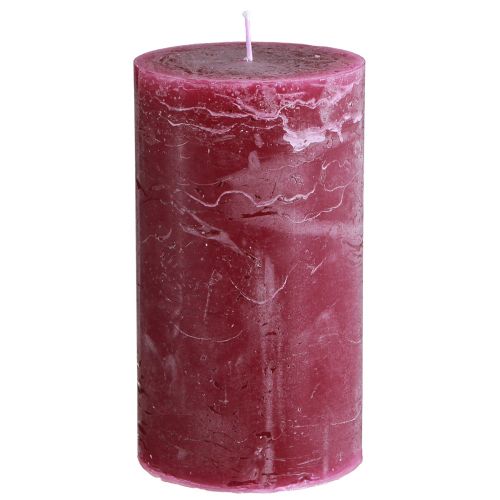Žvakės spalvintos per Uoga kolonos žvakės 85×150mm 2 vnt
