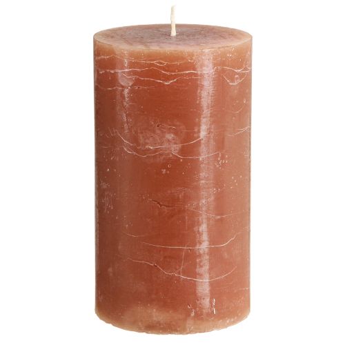 Žvakės dažytos karamele stulpinės žvakės 85×150mm 2 vnt