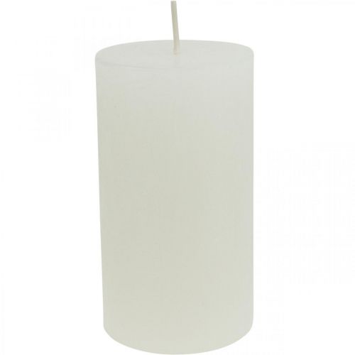 Stulpinės žvakės Kaimiškos spalvos žvakės baltos 60/110mm 4vnt