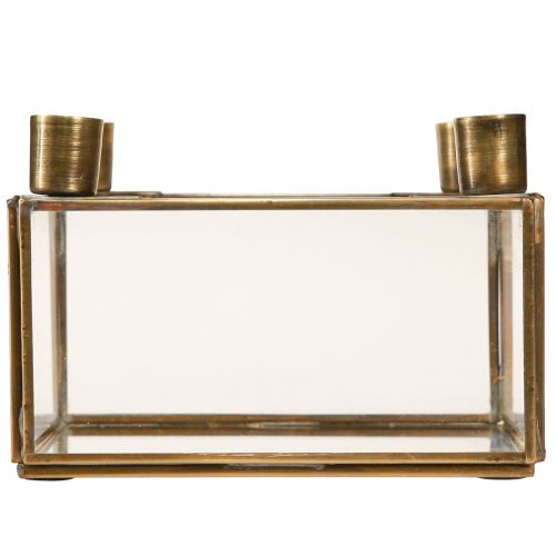 daiktų Žvakių laikiklis Advento veidrodis aukso užpildymui 15×15×10,5cm