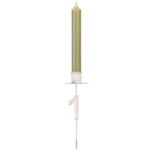 daiktų Žvakidė Advent su spygliuku ir skaičiais balta H11cm 4 vnt