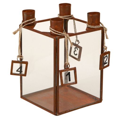 Žvakidė Advent rūdžių metalo užpildymui 10×10×15,5cm