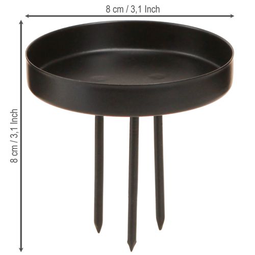 daiktų Žvakidės Advento vainikas metalinės juodos matinės Ø8cm 4 vnt.