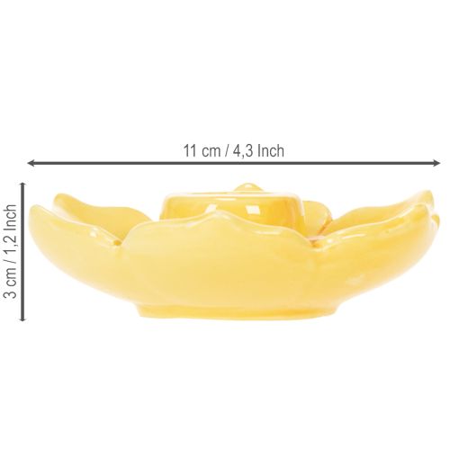 daiktų Keraminės kūginės žvakidės, dekoratyvinės gėlės formos, stilingai stalo puošmenai, 11 cm, 2 vnt.