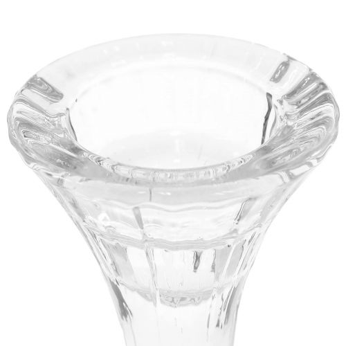daiktų Žvakių laikiklis stiklinis apvalus pagaliukas žvakidė Ø7cm H13cm 2vnt