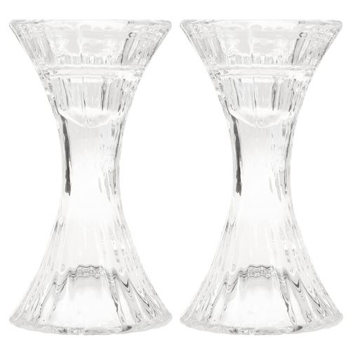 daiktų Žvakių laikiklis stiklinis apvalus pagaliukas žvakidė Ø7cm H13cm 2vnt