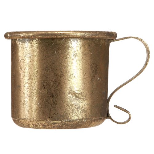 daiktų Žvakių laikiklis auksinis puodelis Žvakių laikiklis vintage Ø9cm H8cm