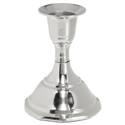daiktų Žvakidė metalinė sidabrinė lazdelė žvakidė H9,5cm 2vnt