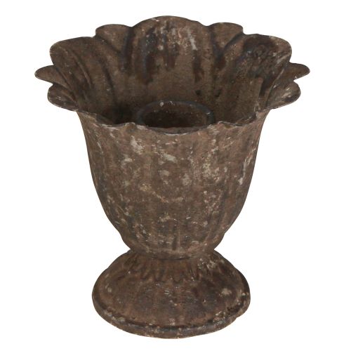 daiktų Žvakidės trofėjus senovinė lazdelė žvakidė metalinė Ø10cm H9,5cm