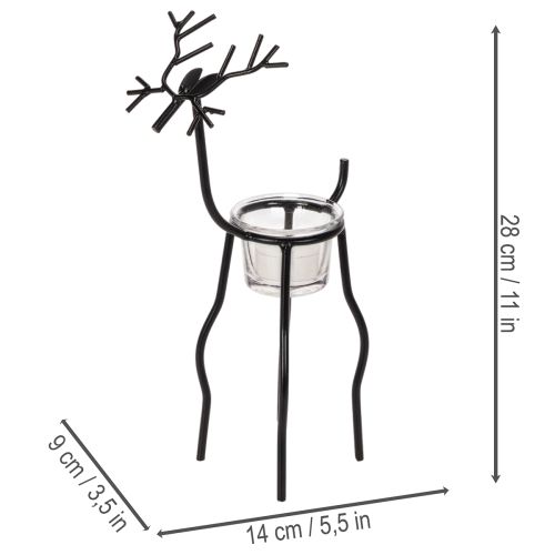 Žvakidė su arbatine žvake, 28 cm | Floristik24.lt
