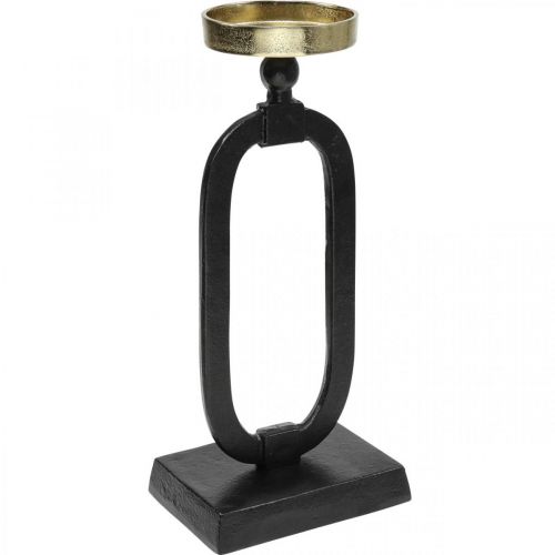 daiktų Žvakidė juodo aukso dekoratyvinis ketus Ø10,5cm 36cm