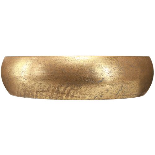 daiktų Žvakių laikiklio dubuo, skirtas 4 lazdelių žvakėms senovinės išvaizdos aukso spalvos Ø22cm