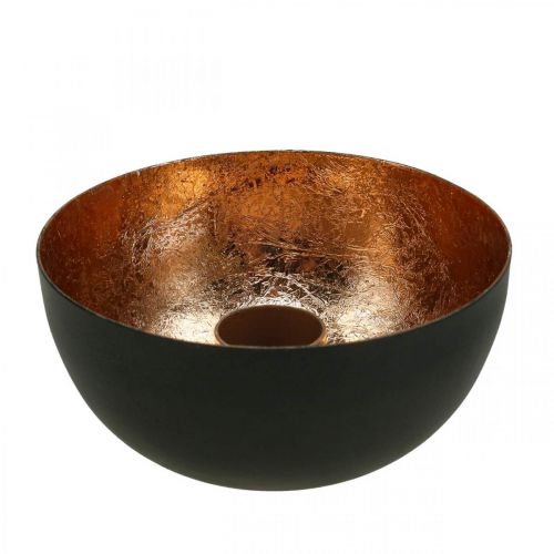 Žvakidė juoda, bronzinė lazdelė žvakidė Ø10cm H5cm