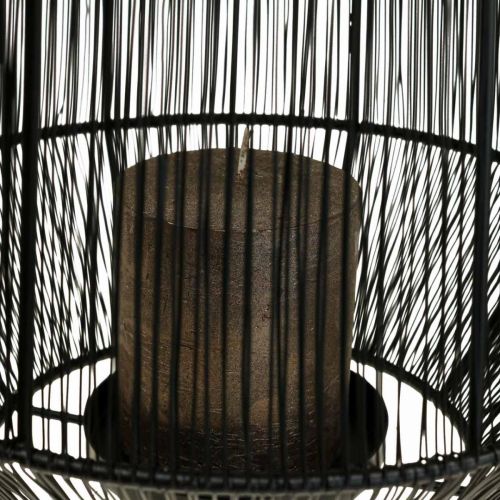 daiktų Žvakidė Black Deco Lantern Wire Basket Ø24cm H28cm