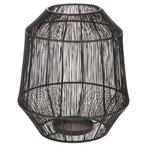 Juoda žvakidė, dekoratyvinis žibintas, vielinis krepšelis, Ø24cm, aukštis28cm