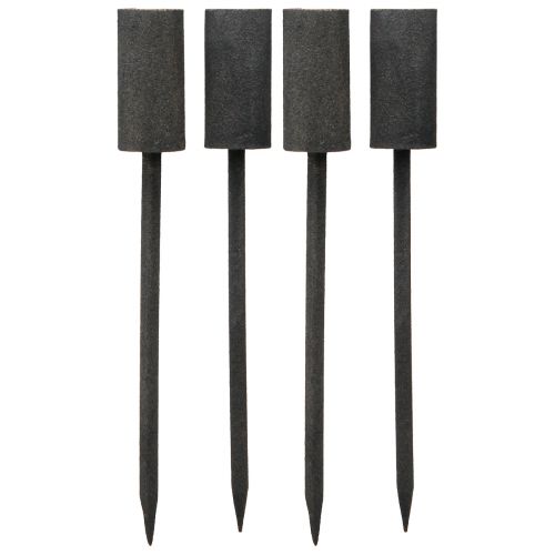 daiktų Žvakių laikiklio lazdelės žvakės metalinės antracito vintage Ø23mm 4vnt