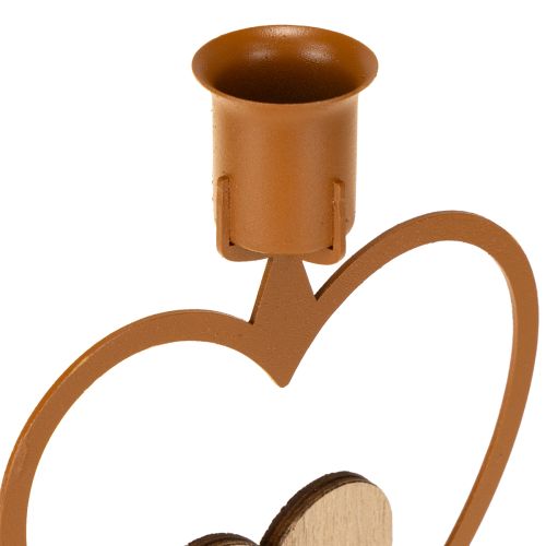 daiktų Žvakidės žvakidės žvaigždės širdelės eglės rudos H16,5cm asorti 3vnt