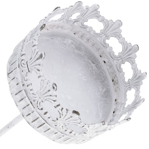 daiktų Žvakidė balta antikvarinė Ø7cm H12cm 1 vnt