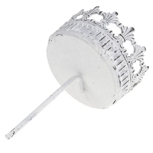 daiktų Žvakidė balta antikvarinė Ø7cm H12cm 1 vnt