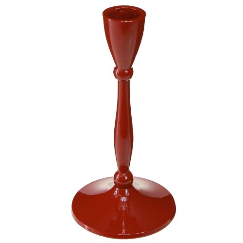 Žvakidė kūginėms žvakėms Kūginė žvakidė raudona, H17cm