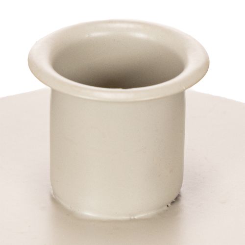 Metalinė žvakidė matinės smėlio spalvos, maža žvakidė kūginėms žvakėms, 8 cm, 3 vnt. | Floristik24.lt