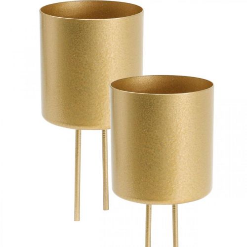 daiktų Įkraunamas žvakių laikiklis auksinis arbatinės žvakidės laikiklis metalinis Ø5cm 4vnt
