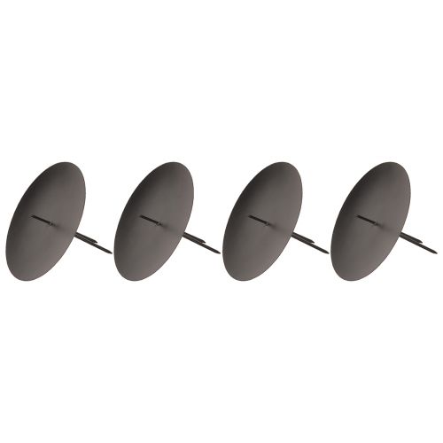 daiktų Žvakidė metalui užkišti Adventui juoda Ø8cm 4 vnt
