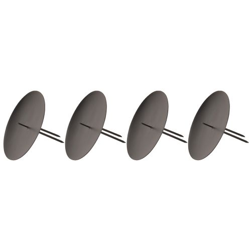 daiktų Įkišamas žvakidės metalinis juodas Ø9cm 4 vnt