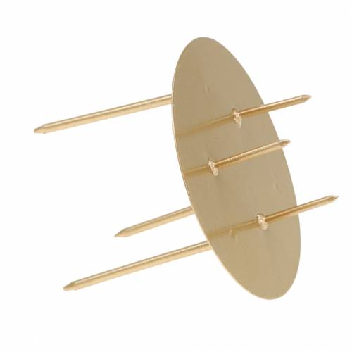 Floristik24 Įkišamas žvakidės auksinis Ø6,5cm 12 vnt