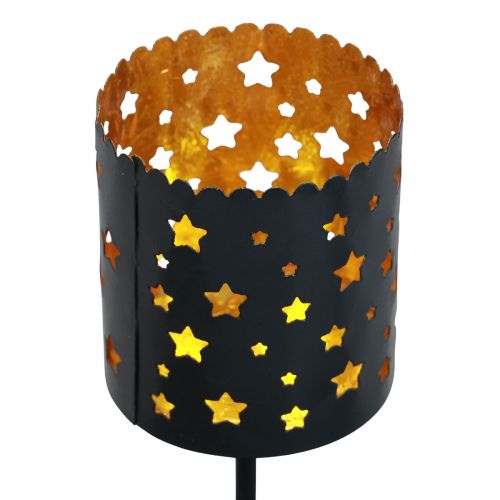 Floristik24 Žvakidė Advento vainikas juodam auksui klijuoti Ø6cm 4vnt