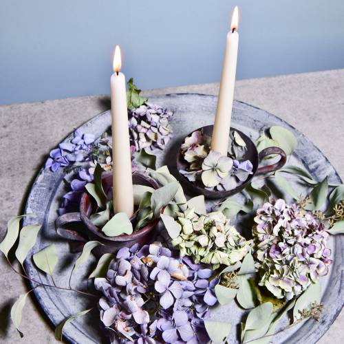 Floristik24 Antikvarinės išvaizdos žvakidės puodelis Ø9cm H8cm