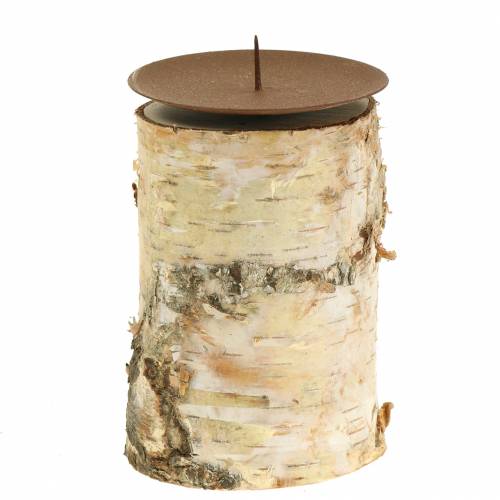 Floristik24 Žvakidė beržas Ø8cm H14cm